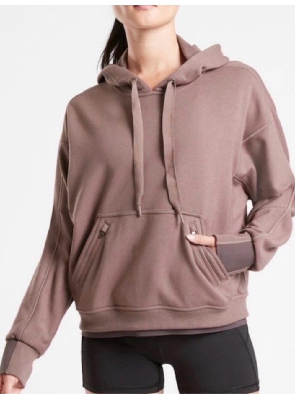 Athleta Recover Hoodie Almond
